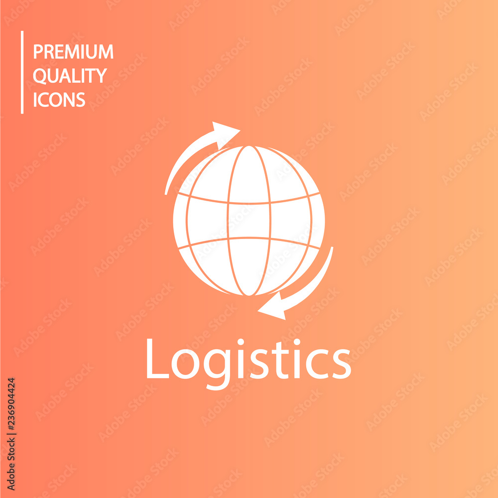 Poster background logistic icons