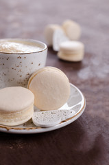 Traditional beige macaroons