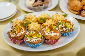 cool Russian snacks on a plate