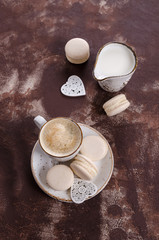 Traditional beige macaroons