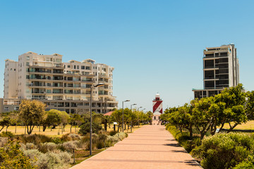 Entrance or path to Green Point Park in Cape Town, South Africa.