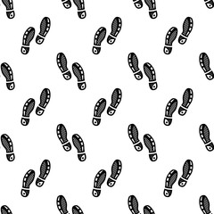 Imprint Soles Shoes Icon Seamless Pattern
