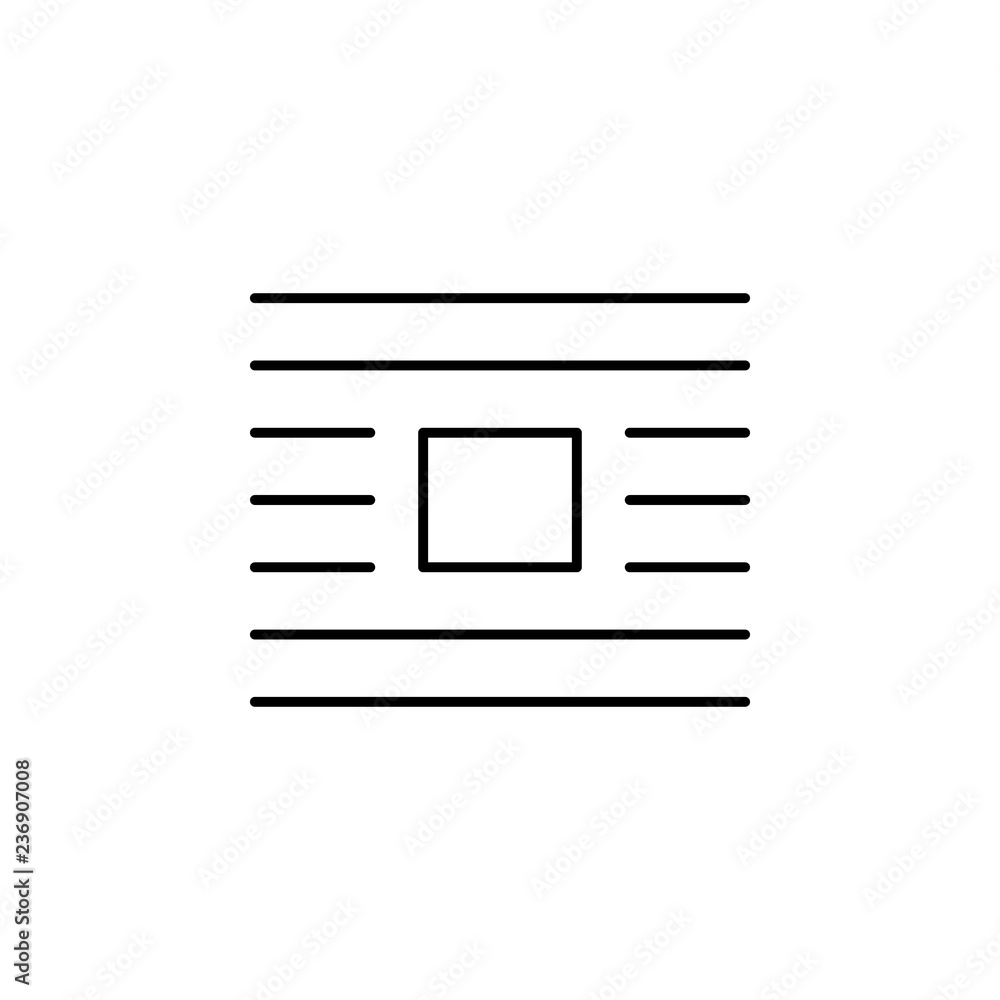 Poster edition, wrap icon. element of editorial design icon. thin line icon for website design and developm