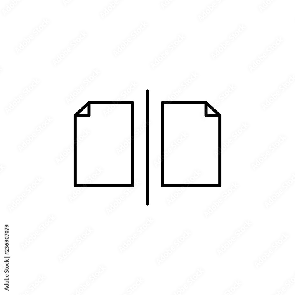 Poster edition, pages icon. Element of editorial design icon. Thin line icon for website design and development, app development. Premium icon