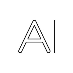 edition, character icon. Element of editorial design icon. Thin line icon for website design and development, app development. Premium icon