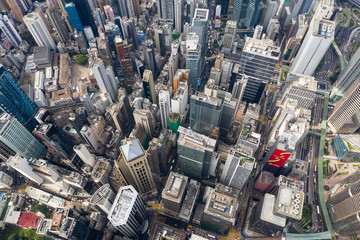 Top view of Hong Kong