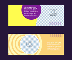 Set of social media sale website and mobile banner templates