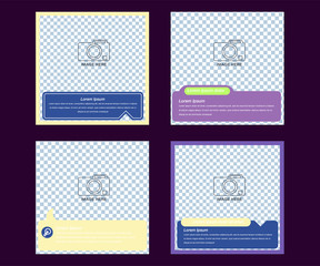 Set of social media sale website and mobile banner templates