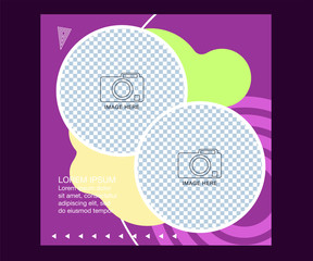 Set of social media sale website and mobile banner templates