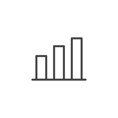 Growth chart bars outline icon. linear style sign for mobile concept and web design. Business diagram simple line vector icon. Symbol, logo illustration. Pixel perfect vector graphics