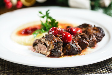 duck with celery puree