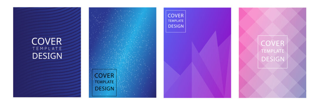 cover, flyer, brochure template design with colorful  abstract background