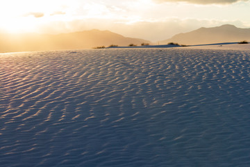 white sands sunset