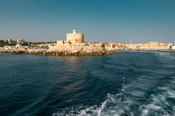 Fototapeta na wymiar City of Rhodes From The Sea