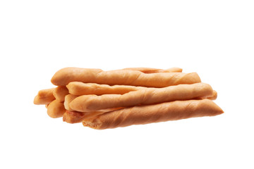Cheese breadsticks isolated on white background
