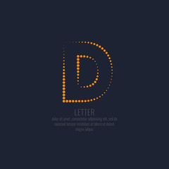 Modern dotted letter D of the Latin alphabet.