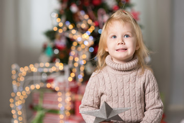 Little girl  with Christmas