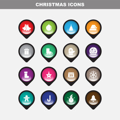Chirstmas Icon Set with Fullcolor
