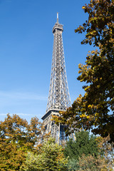 View of the Eiffel Tower, Paris, France.