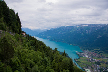 Fototapeta na wymiar view of mountains and lake