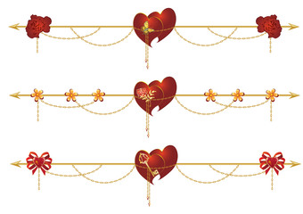 set of valentine dividers