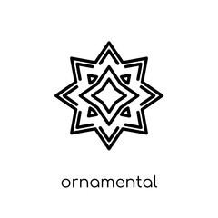 Ornamental rotating polygonal icon from Geometry collection.