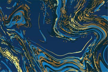 Luxury Blue and navy blue Marbling Background texture Vector template. © TWINS DESIGN STUDIO