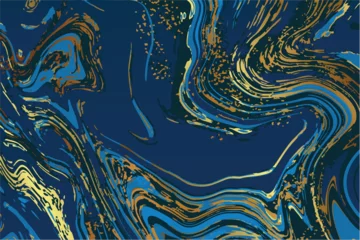 Luxury Blue and navy blue Marbling Background texture Vector template. © TWINS DESIGN STUDIO