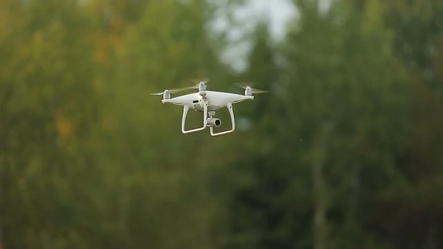 the quadcopter is shooting