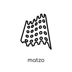 Matzo icon. Trendy modern flat linear vector Matzo icon on white background from thin line Religion collection