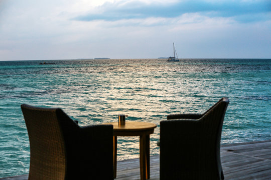 The maldives sea scenery