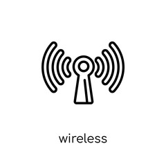 Wireless connection icon. Trendy modern flat linear vector Wirel