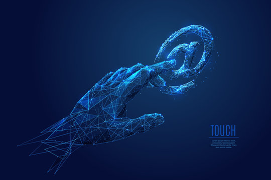 computerization low poly blue