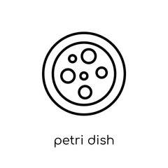 Petri dish icon. Trendy modern flat linear vector Petri dish icon on white background from thin line Health and Medical collection