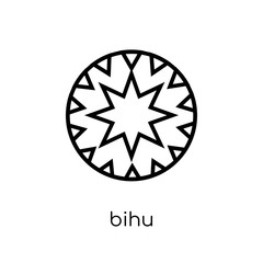 bihu icon. Trendy modern flat linear vector bihu icon on white background from thin line india collection