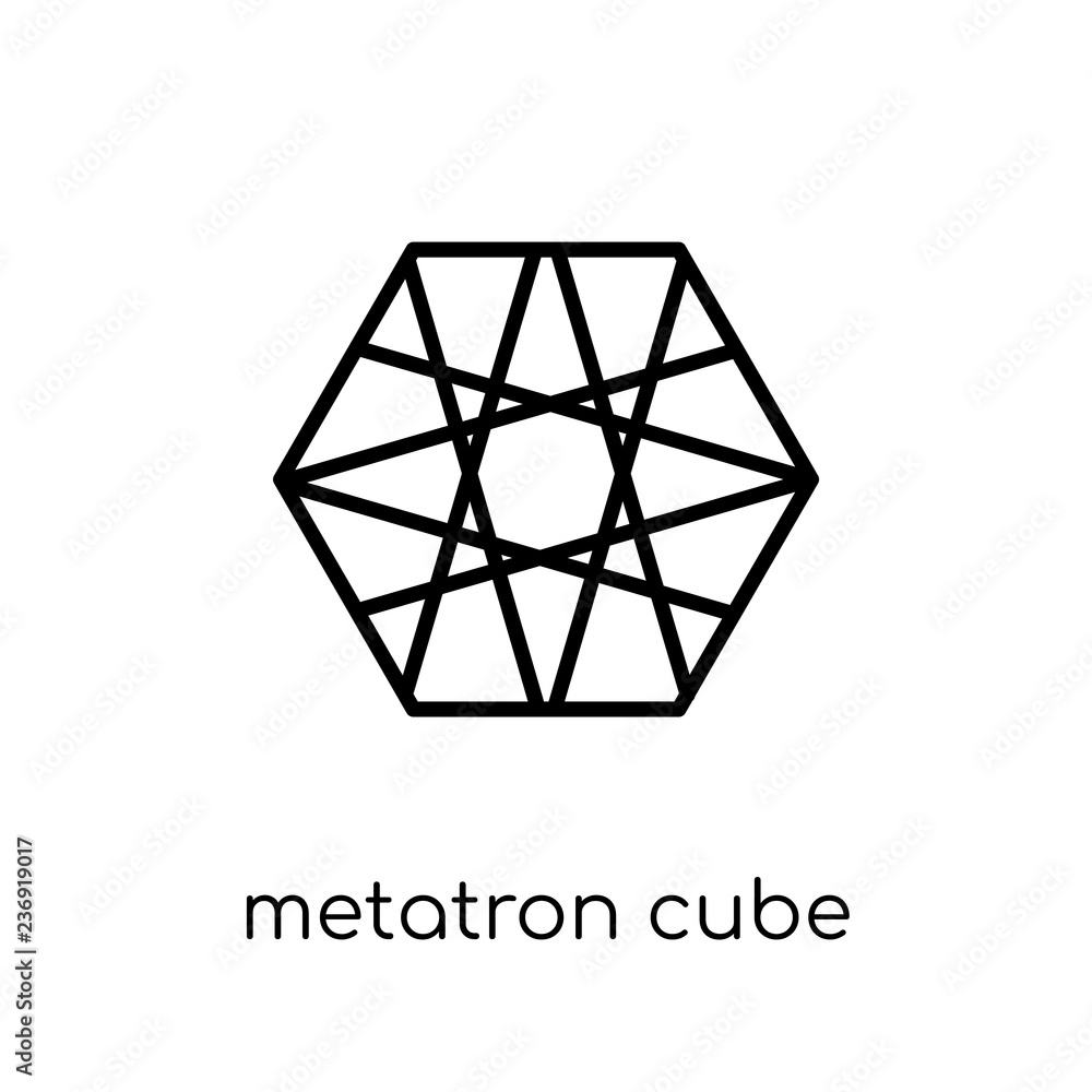 Poster metatron cube icon from geometry collection.
