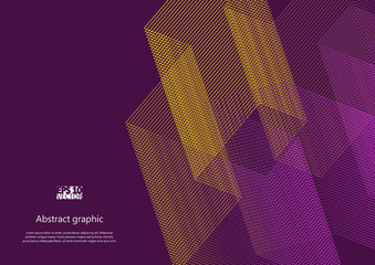 Graphic illustration with geometric pattern. Eps10 Vector illustration.
