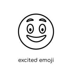 Excited emoji icon from Emoji collection.