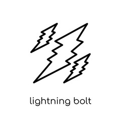 Fototapeta na wymiar Lightning bolt polygonal icon from Geometry collection.