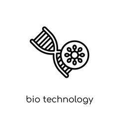 bio technology icon. Trendy modern flat linear vector bio technology icon on white background from thin line general collection