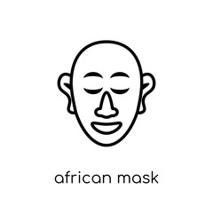 african Mask icon from Museum collection.
