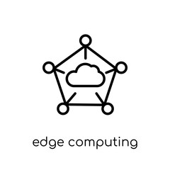 edge computing icon. Trendy modern flat linear vector edge computing icon on white background from thin line general collection