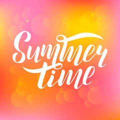 Summer time calligraphic design