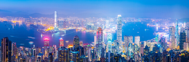 Fototapeta na wymiar Hong Kong City Skyline and Architectural Landscape..
