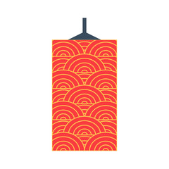 Chinese paper lantern icon. Asian japanese lamp.