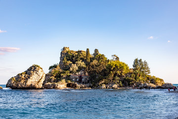 Naklejka premium Island at Taormina Sicily