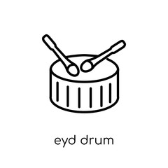 Eyd Drum icon. Trendy modern flat linear vector Eyd Drum icon on white background from thin line Religion collection