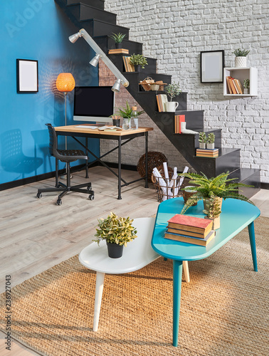 Decorative Living Room Turquoise Middle Table Frame And