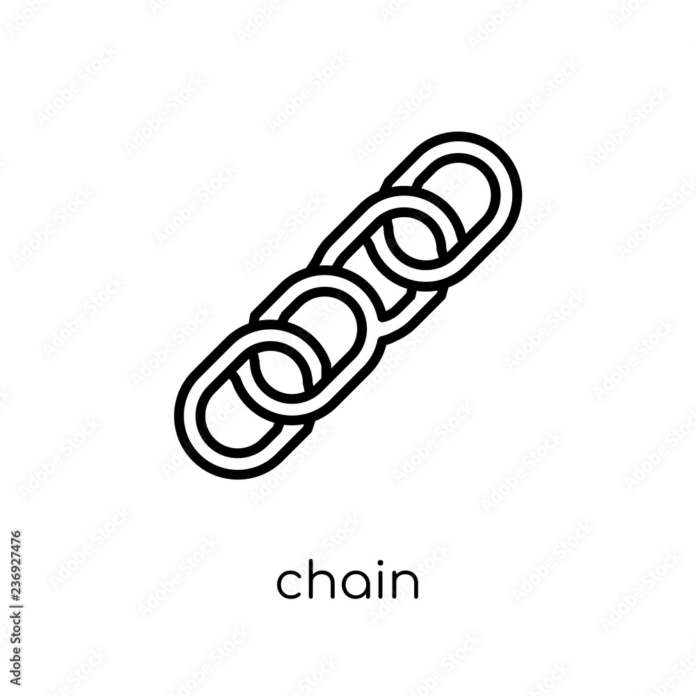 Poster chain icon. trendy modern flat linear vector chain icon on white background from thin line general c