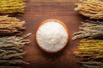 Top view of jasmine rice